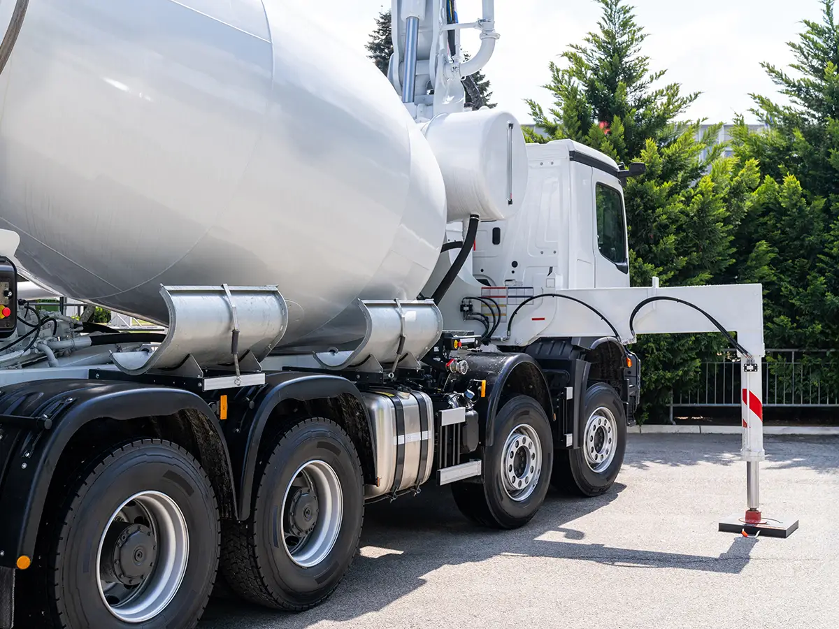 Bétonneuse utilisée pour la livraison de béton