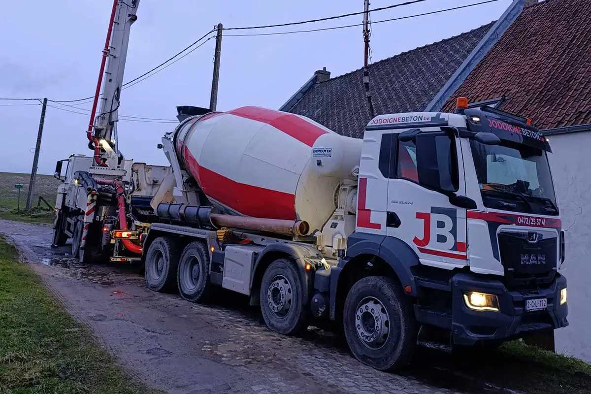 Bétonneuse de la société Jodoigne Béton